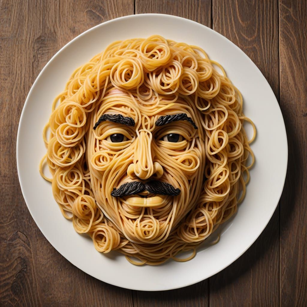 Spaghetti Face Art: A Whimsical Pasta Creation