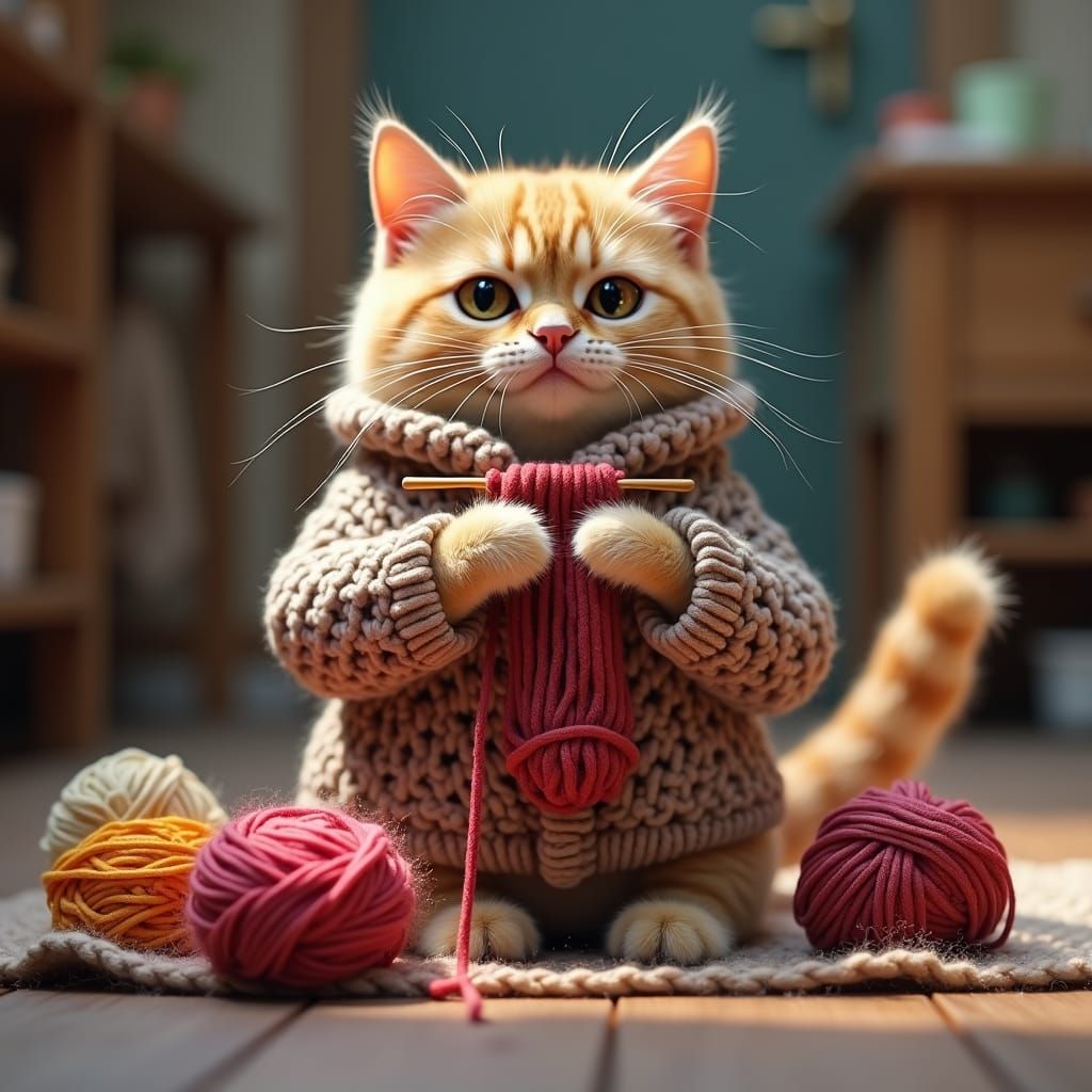Cat Knits Cardigan: A Digital Masterpiece