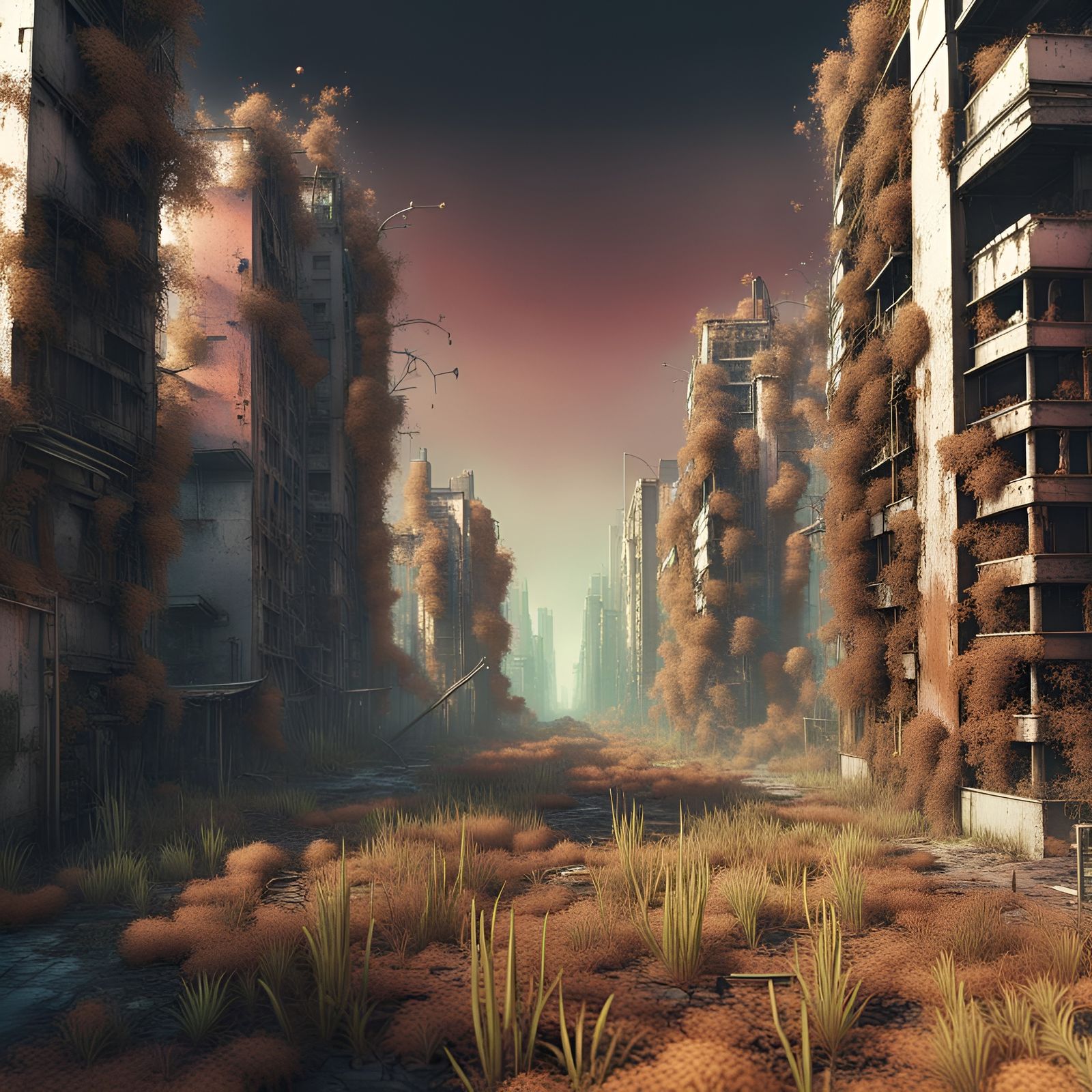 Post-Apocalyptic City Regrowth in 8K