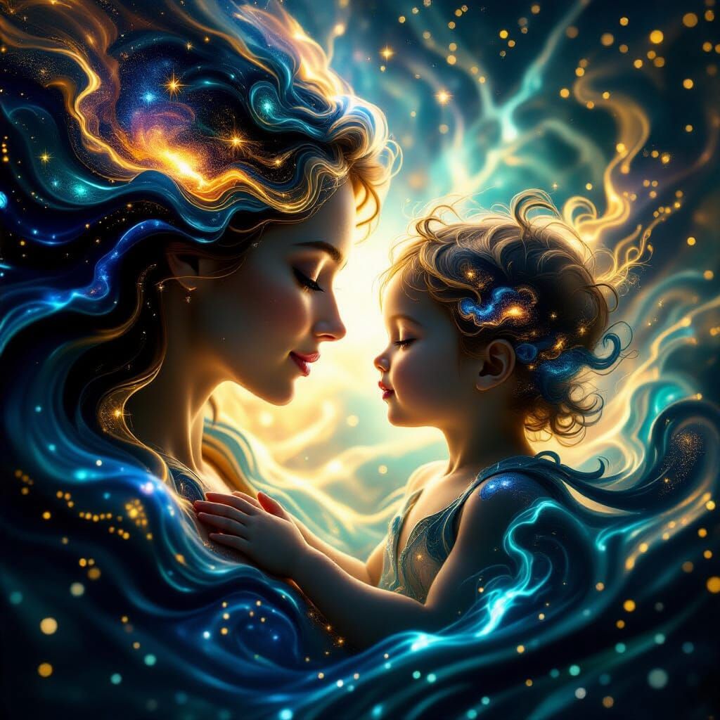 Cosmic Mother and Child Formed of Galaxies