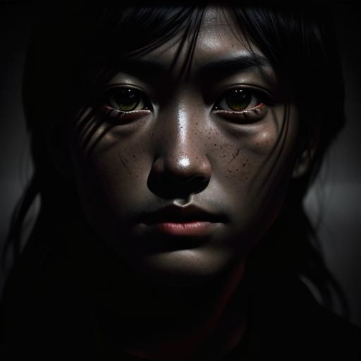 Darkness Illuminated in Moody Portrait