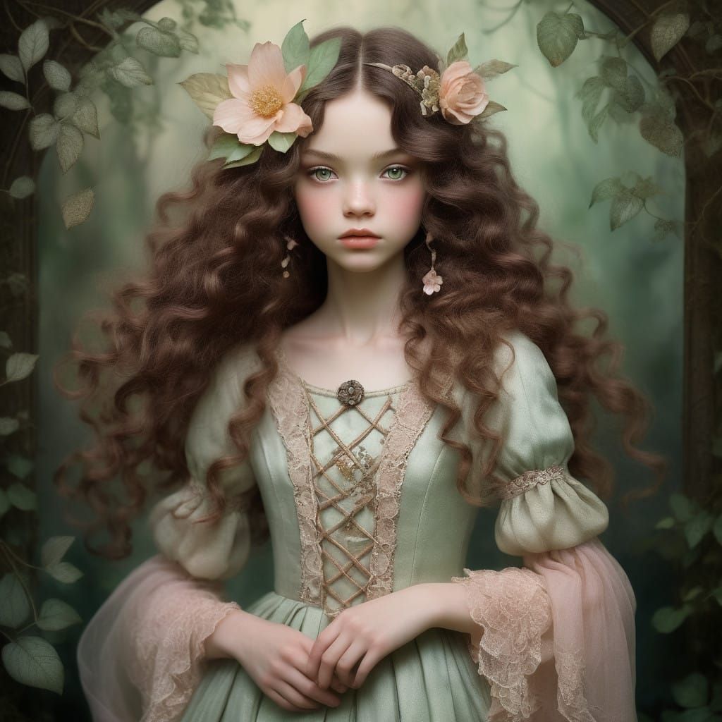 Ethereal Portrait of a Woman in Soft Pastels