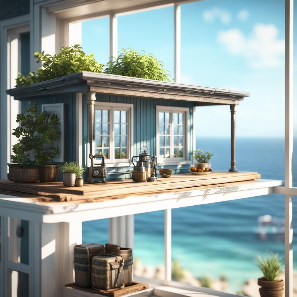 Detailed 3D Render of Miniature Bungalow