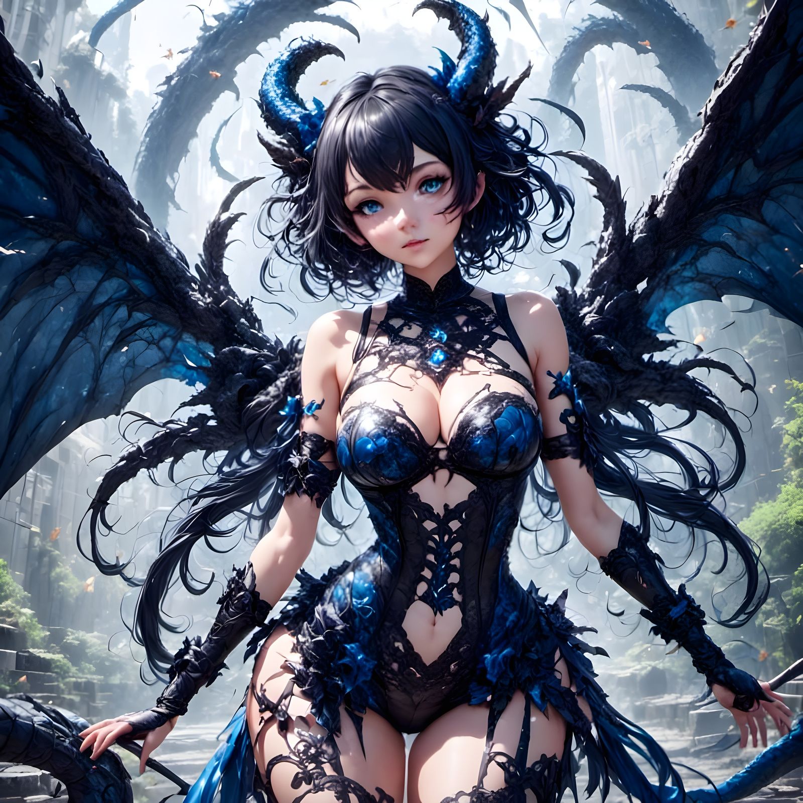 Beautiful Blue Dragon Lady #2