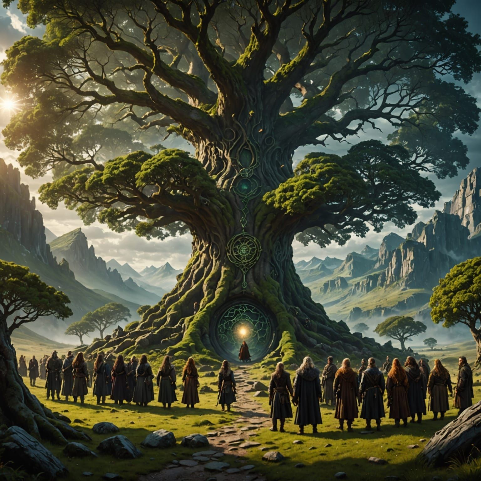 Druids Gather at the Foot of Yggdrasil