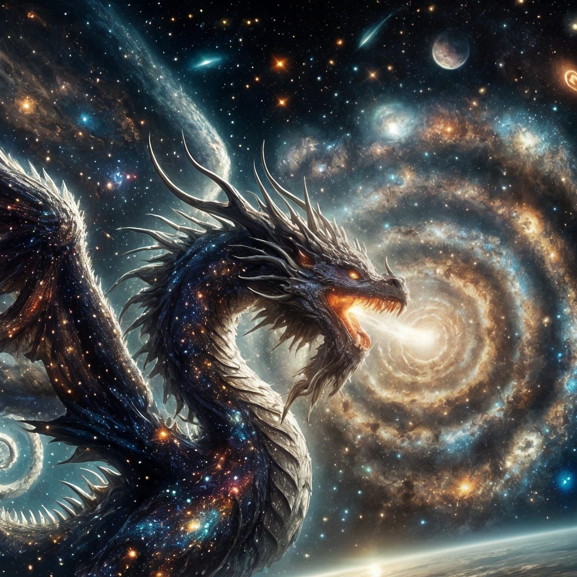 Cosmic Dragon Creates a Galaxy