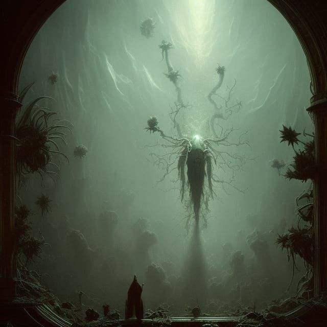 Alien Marijuana Strain in Maximalist Digital Painting