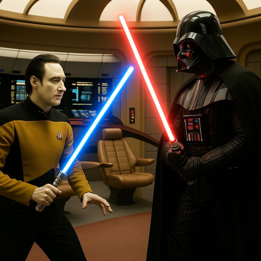 Data vs Darth Vader on the Enterprise Bridge