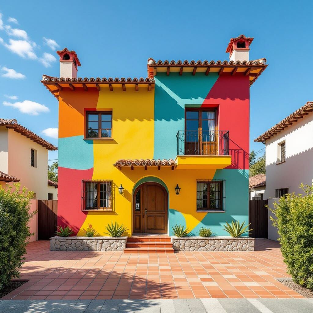 Cubist House Design Inspired by Early 20th Century Art