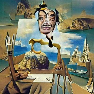Surreal Composition in Salvador Dali Style