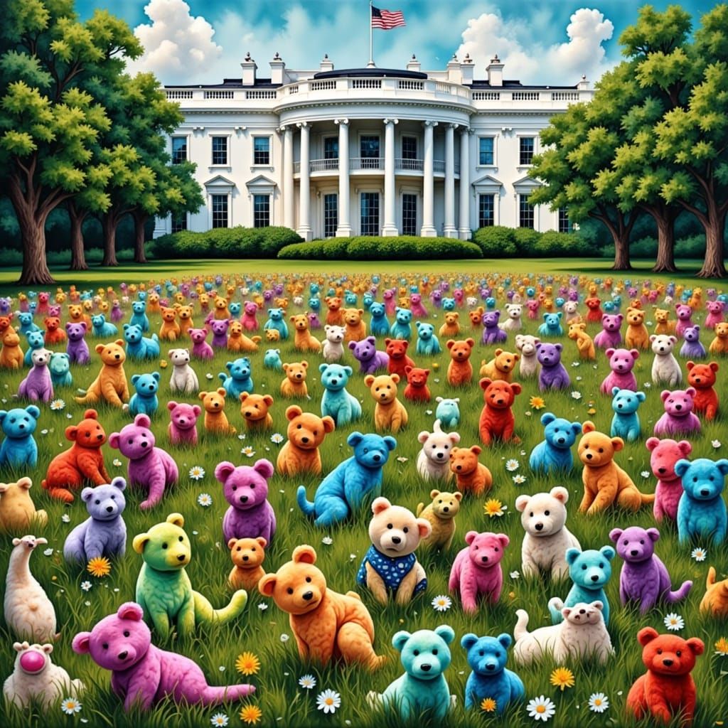 Beanie Babies Frolic at the White House