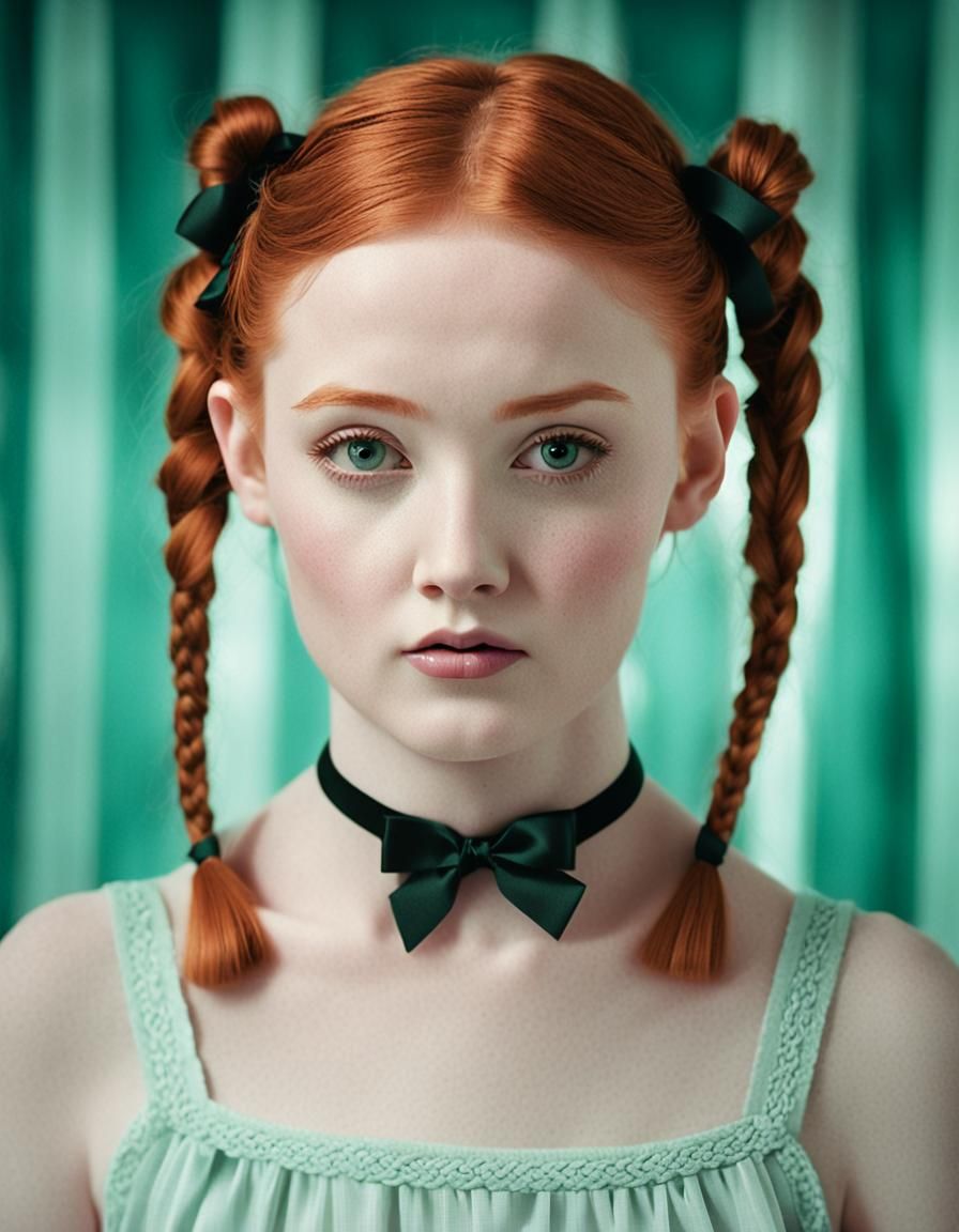 Redhead in Negligee: Professional Photography Portrait