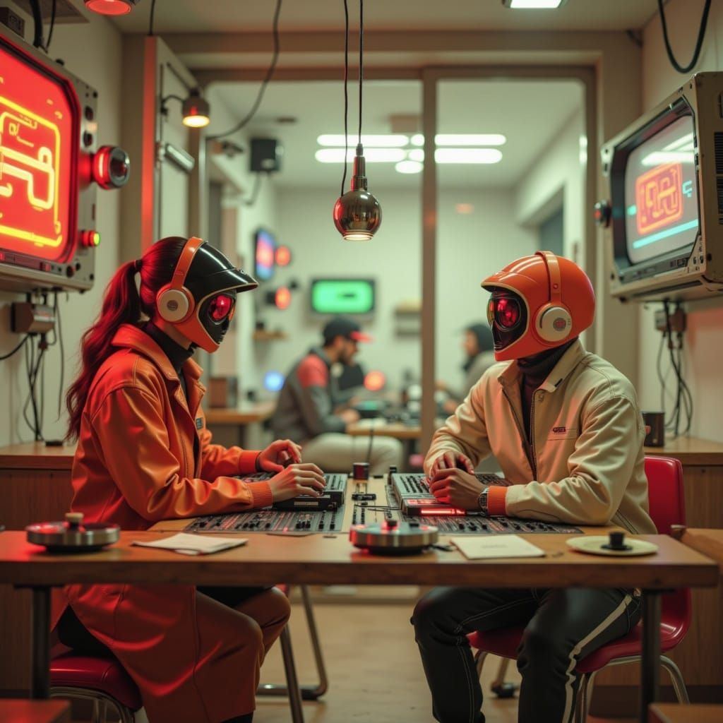 Cassette Futurism Restaurant in Retro-Future Style