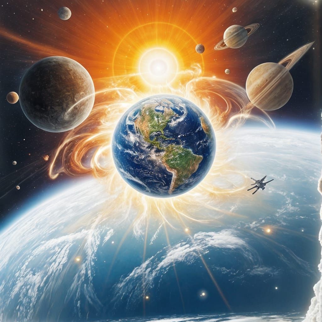 Solar Flare Illuminates Uranus, Jupiter, Saturn in Vibrant C...