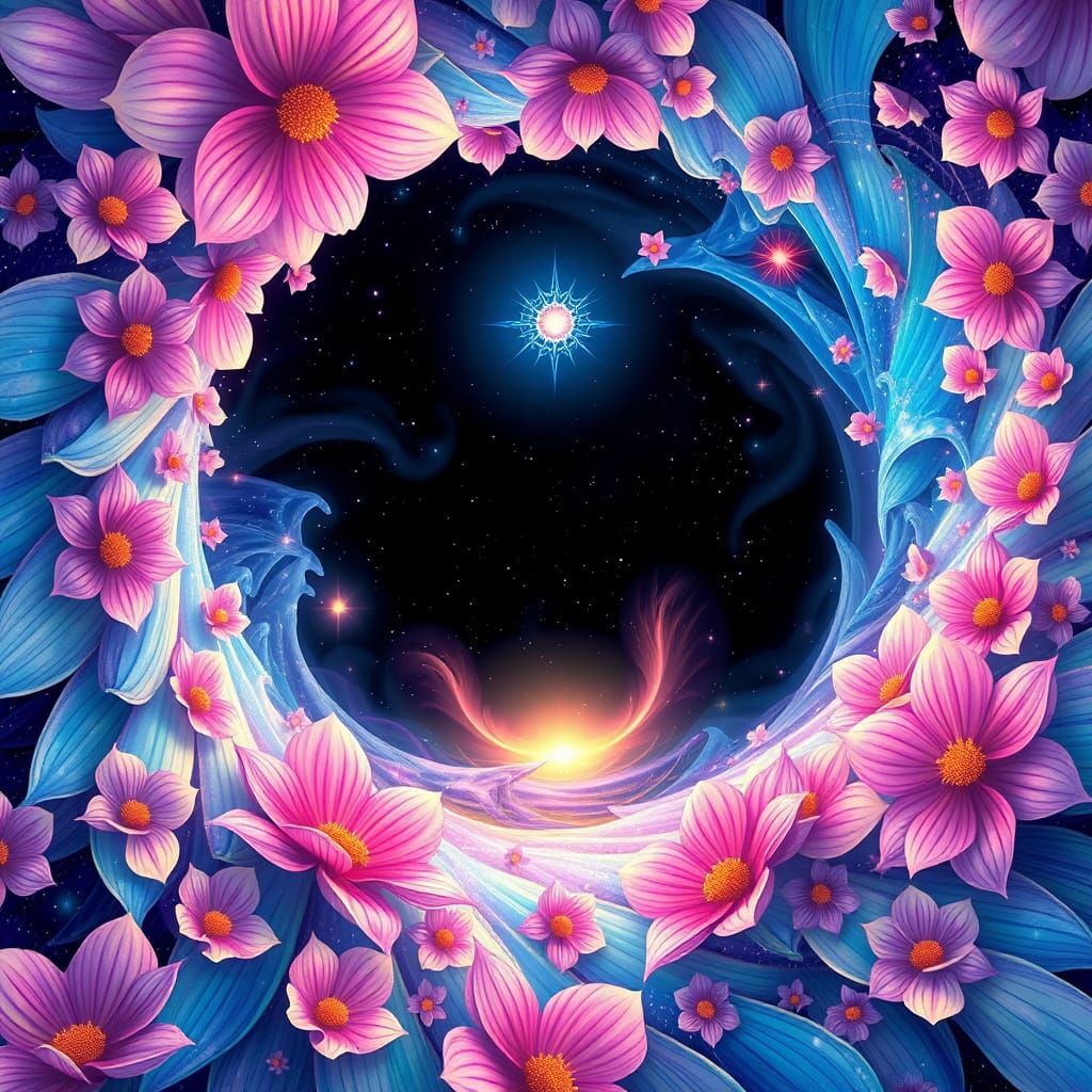 Magical Flower Portal to Another Realm