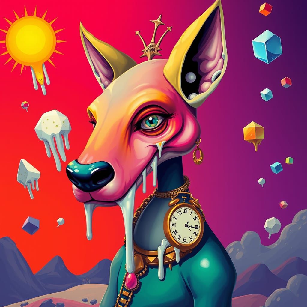 Dalí-Inspired NFT Character with Melting Features