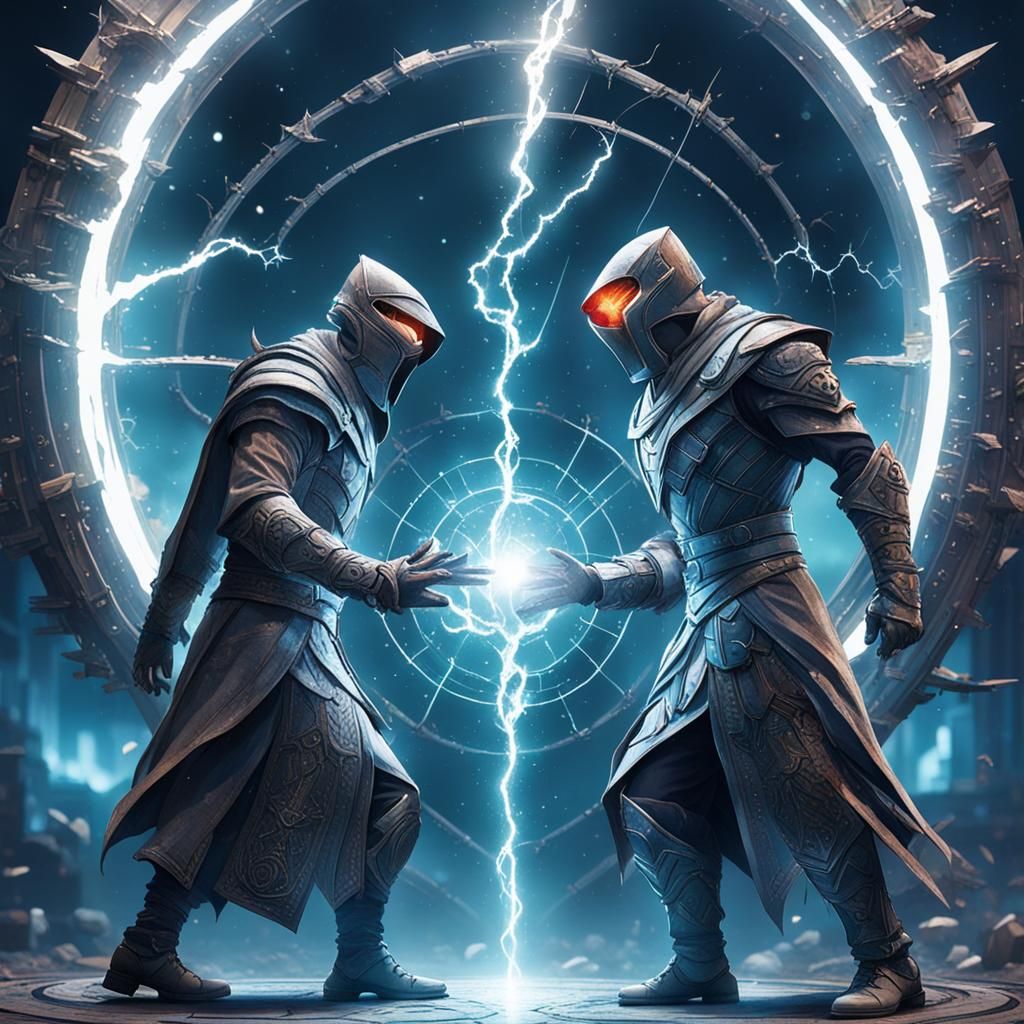 Enigmatic Figures in Magical Standoff