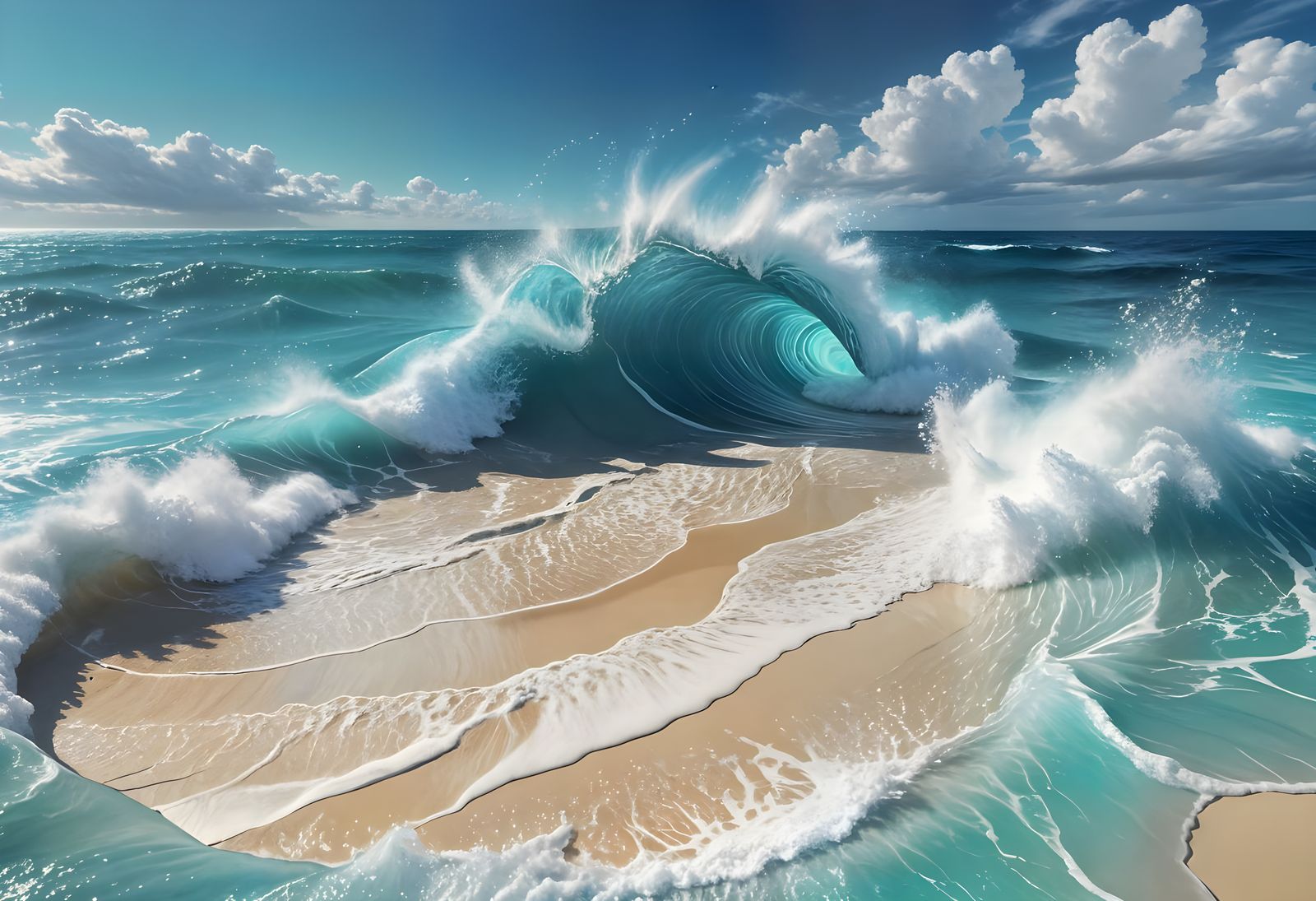 Surreal Beachscape Unveils Hidden Realms