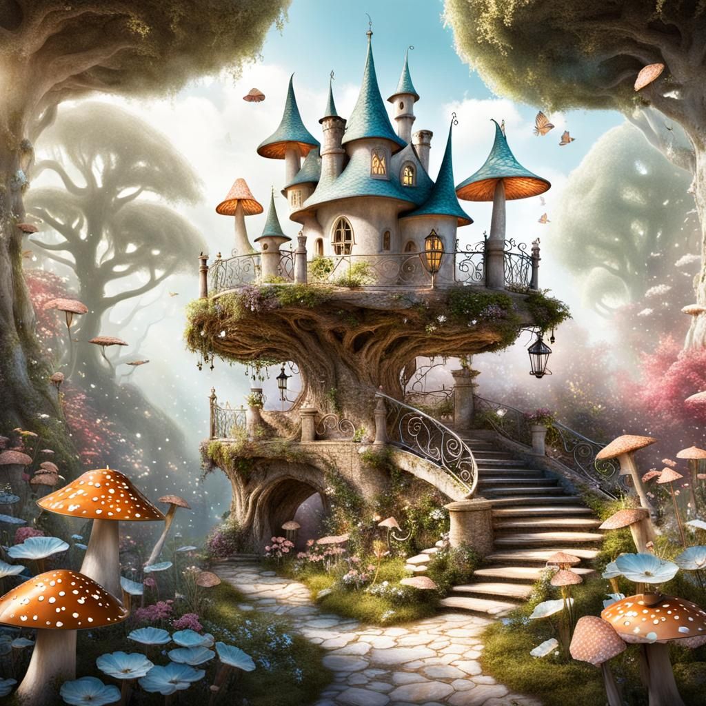 Enchanting Fairy Wonderland With Magical Creatures