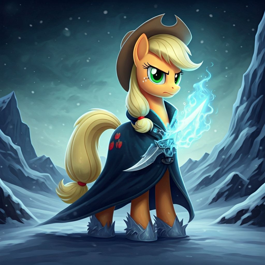 Applejack as Ice Mage Desperado with Dagger