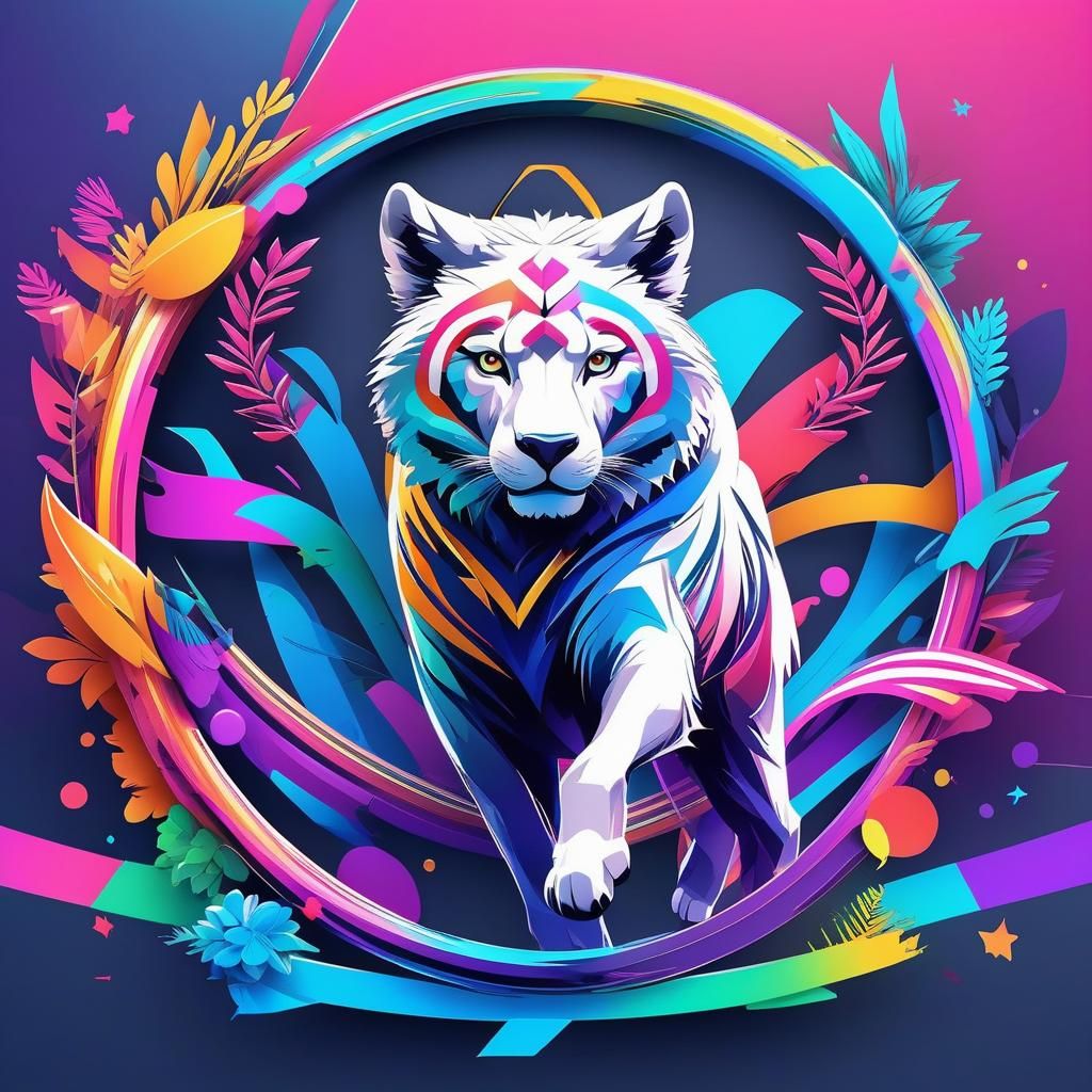 Olympics Animals in Paris: 3D Anime Pop Art Poster