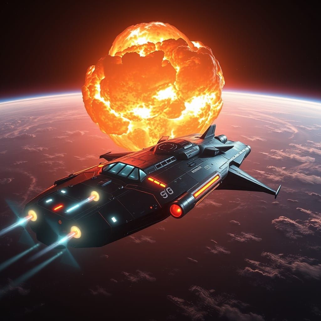 Spectacular Spaceship Witnesses Earth's Nuclear Explosion