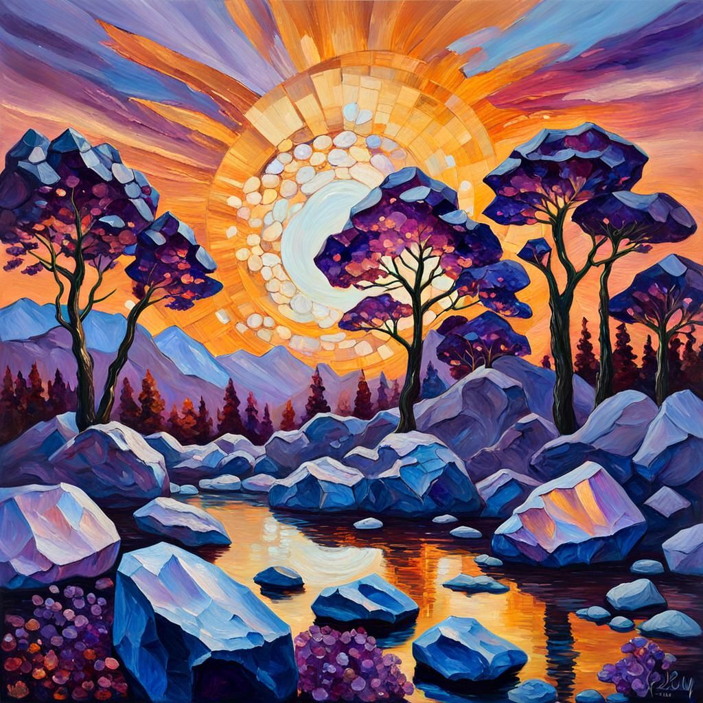 Triadic Colors Shine in a Vibrant Mountain Landscape