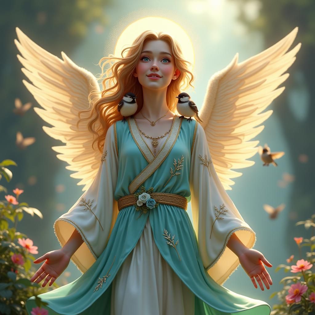 Angel Ariel in Fantasy Concept Art Style