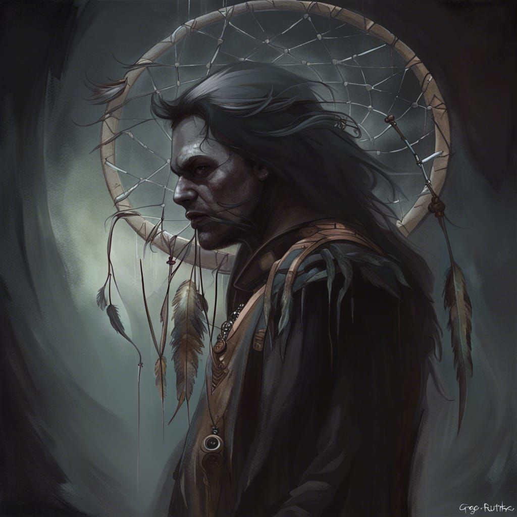 Sinister Dreamcatcher in Gothic Fantasy Style