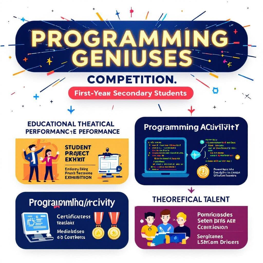 Programming Competition Poster with Digital Art Style