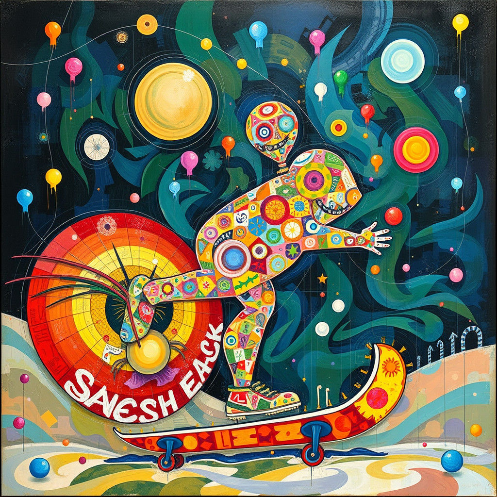 Surreal Skate or Suck Psychedelic Artwork