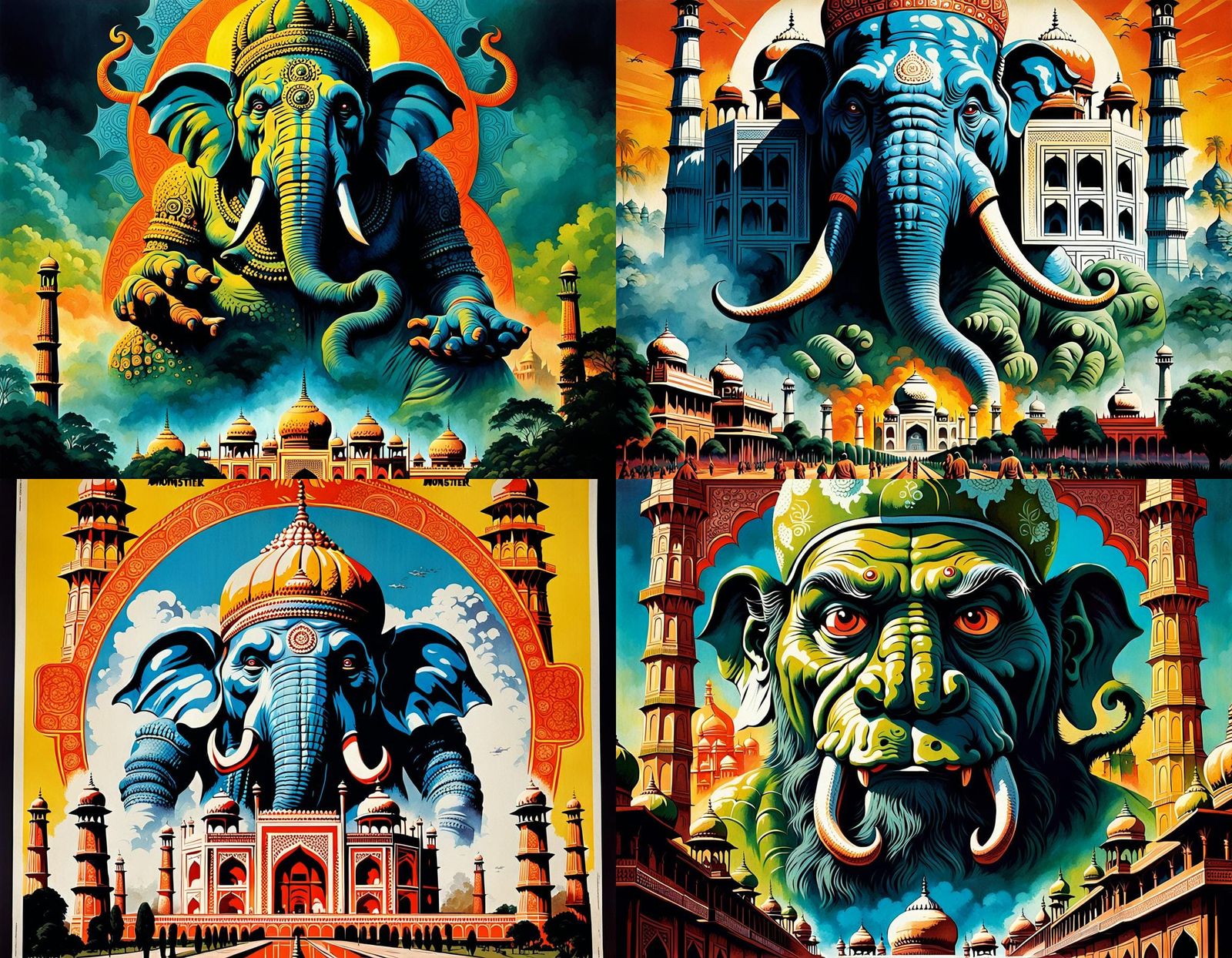 Bollywood Taj Mahal Disaster Movie Poster in 8k