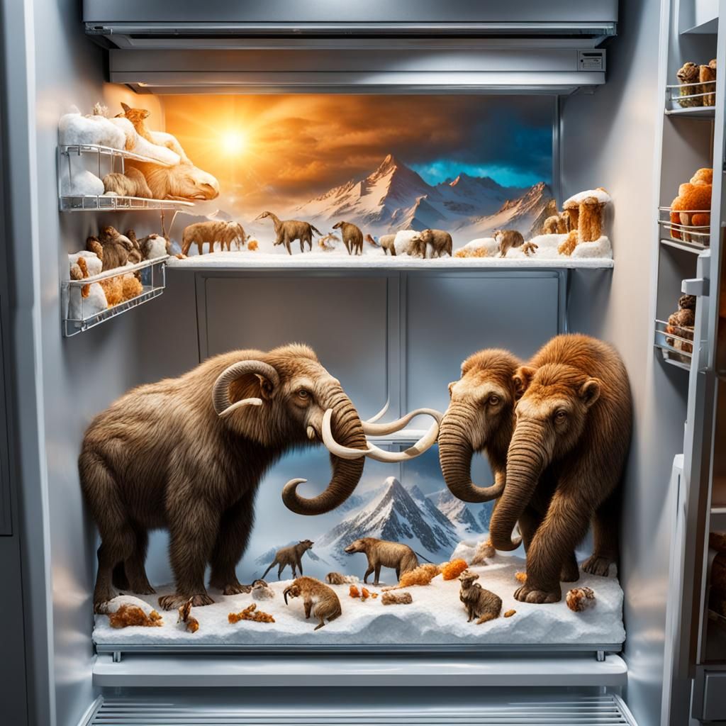 Ice Age Mammoth Hunt in Kitchen Freezer