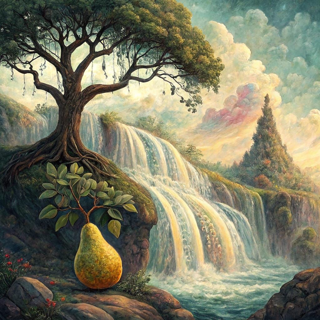 Impasto Landscape in Whimsical Realism, an Erudite Vision