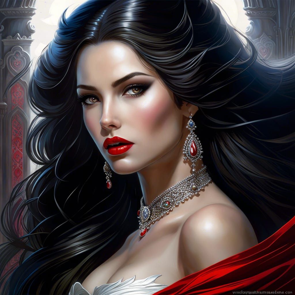 Gothic Princess Portrait in Fantasy Art Style