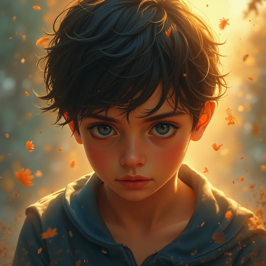 Ethereal Youth in Futuristic Hues