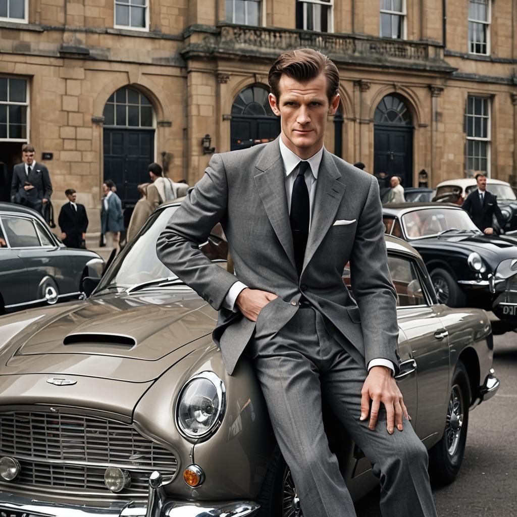 James Bond on Aston Martin DB5 Car