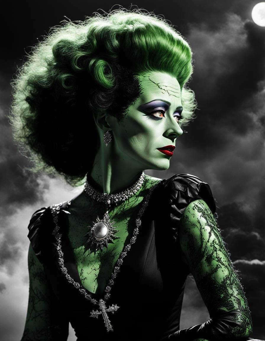 Gothic Horror Portrait in 1930s Style