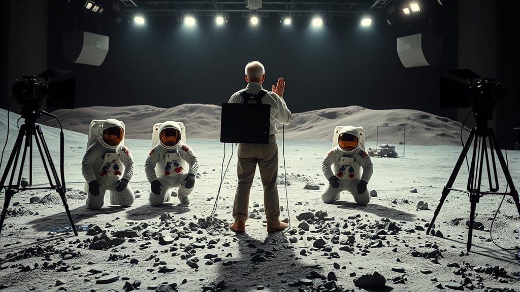 Stanley Kubrick Directs a Moon Landing on a Movie Set in a D...