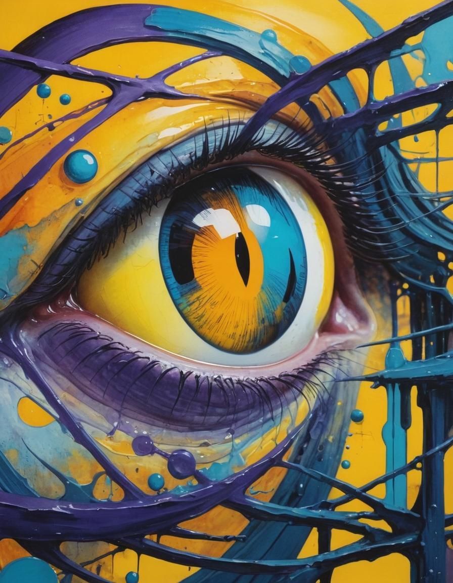 Surreal Eyes in Monochromatic Palette