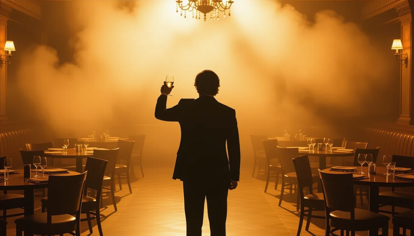 The last toast of the evening. Not exactly a success