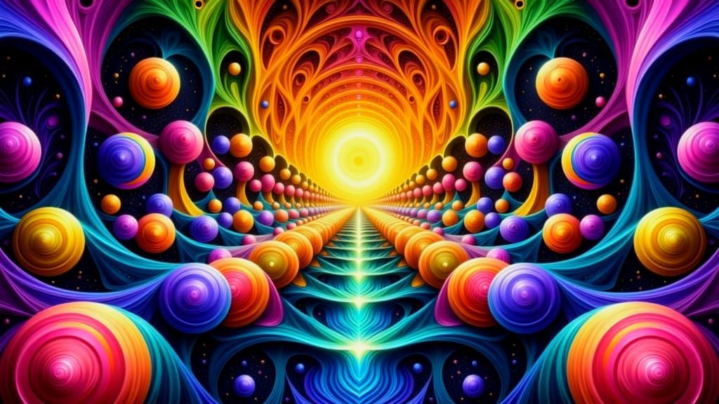 Psychedelic Surrealism Sacred Geometry Masterpiece