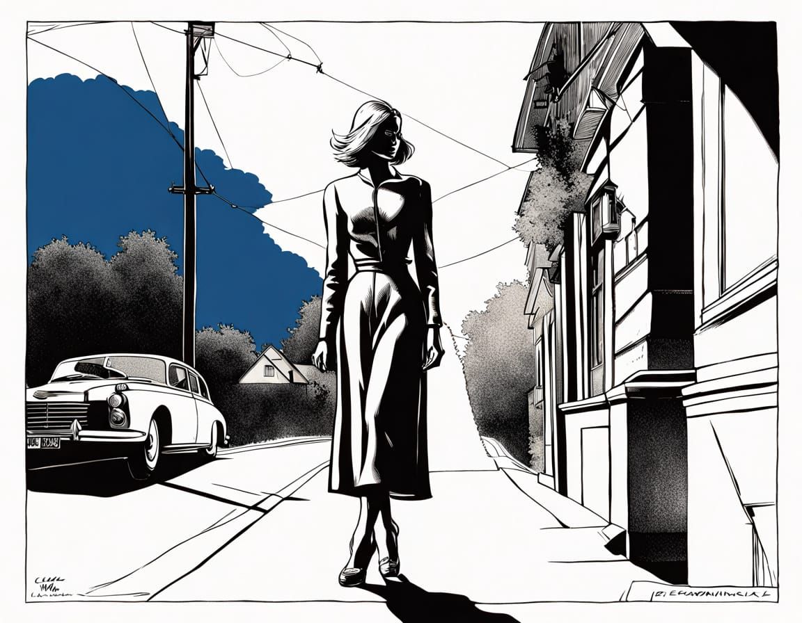 A Glamorous Faerie Stands Under Moonlight in Neon Hues