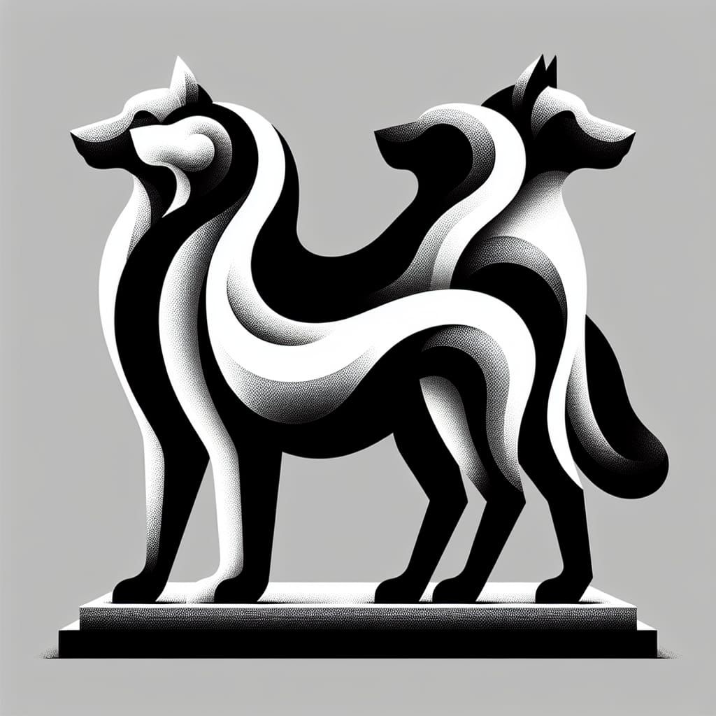 Minimally Designed Optical Illusion with Black and White Scu...