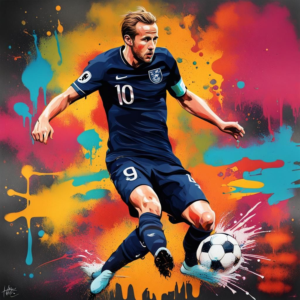 Harry Kane Graffiti Art: Polychromatic Street Style