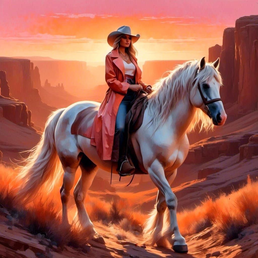 Cowgirl Image Generated from Simple Prompt