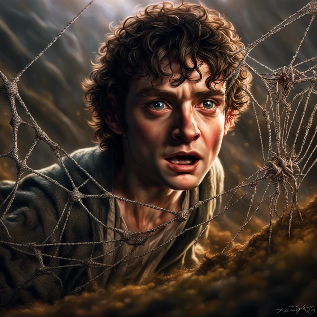 Frodo's Peril: Shelob's Lair in Hyperrealistic Detail