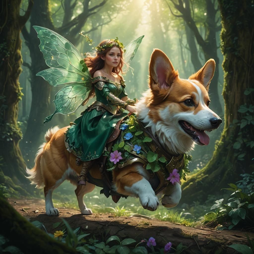 Fairy and her noble steed