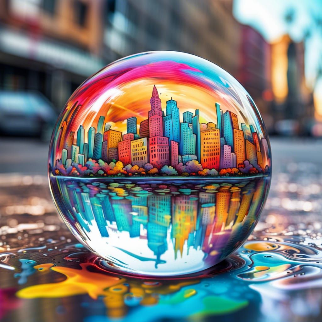 City in a Glass Ball: Graffiti Art Style