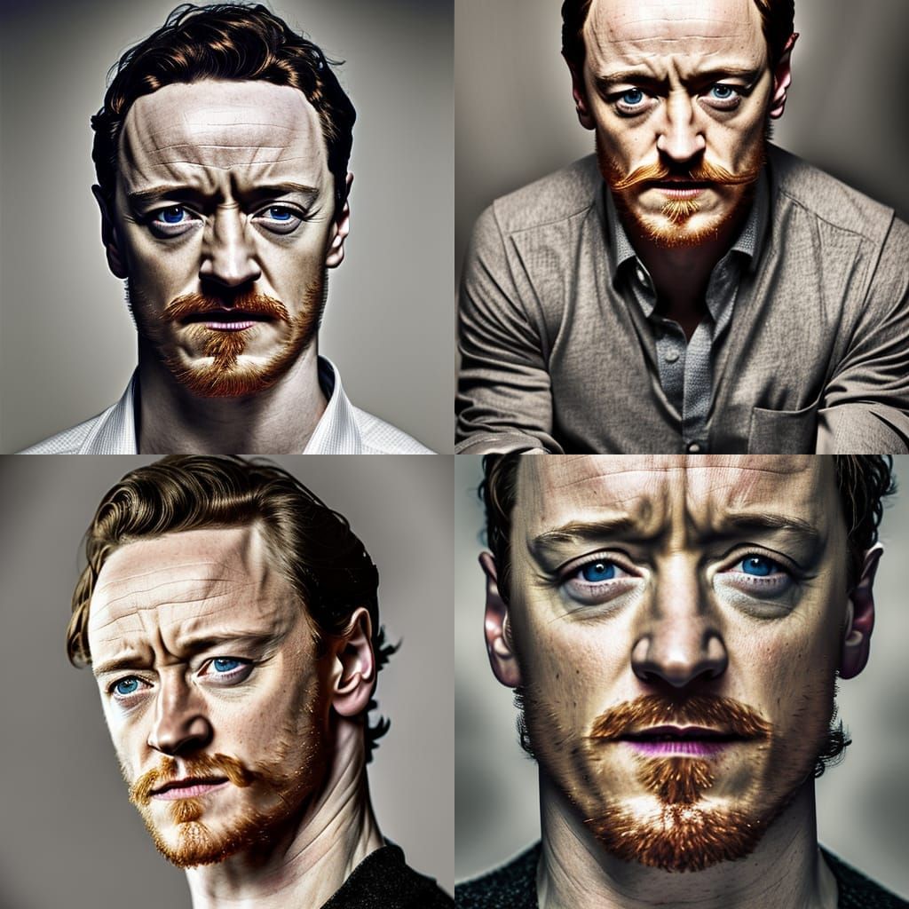 Close-up Portrait of Composite Man in 8K